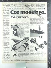 1970 Advertising For Cox Gas Engine Dragster Vw Beetle Baja Bug Corsair Ii Pt-19
