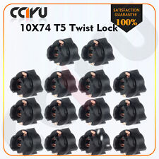 10pcs T5 Twist Lock Socket Instrument Panel Cluster Dash Light Bulb 58 70 73 74