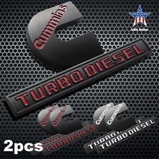 2pcs 3d Cummins Turbo Diesel Emblems Badges Compatible Ram 2500 3500 Fender Matt