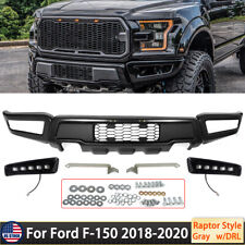 Steel Grey Front Bumper Assembly Raptor Style W Led For Ford F-150 2018-2020