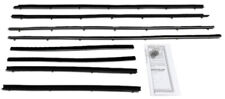 Window Sweeps Weatherstrip For 1966-1967 Ford Fairlane Comet Black Front Rear