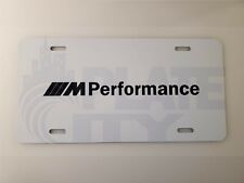 Bmw M Performance Metal Plate Novelty Vanity White Plate