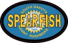 4 X 2.5 Oval South Dakota Flag Spearfish Sticker Car Truck Vehicle Bumper Decal