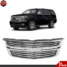 For 2015 16-2020 Chevrolet Tahoesuburban Front Upper Grille Grill Chrome Silver