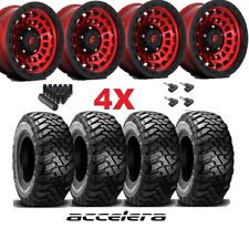 Fuel Zephyr Candy Red Wheels Rims Tires 35 12.50 17 Mt Mud Fits Tundra Sequoia