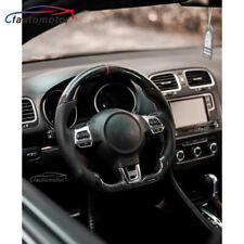 Carbon Fiber Steering Wheel For 2008-2014 Vw Golf 6 Gti Gtd R Mk6 Gli Scirocco