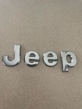Jeep Front Hood Chrome Emblem Logo Badge Sign Symbol Letters Oem Used A31932