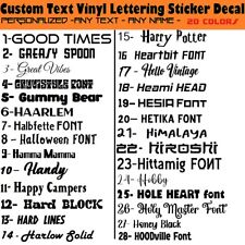 Custom Made Decal Vinyl Lettering Sticker Any Text - Any Name - 20 Colors 5