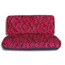 New Animal Print Red Black Zebra Truck Bench Seat Cover Universal Fit