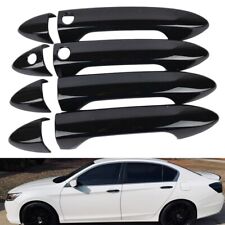 For 2013-2017 Honda Accord Gloss Black Door Handle Covers With Front Smartkey
