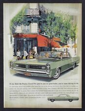 1964 Pontiac Grand Prix Print Ad - Sidewalk Caf Art By Fitzpatrick Kaufman