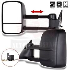 Pair Set Black Side Towing Mirrors For Chevy Gmc C1500 C2500 C3500 Truck