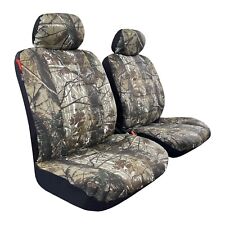 Universal Hunting Camouflage Cotton Canvas Truck Seat Covers Front Pair