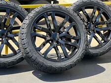 22 Gmc Gloss Black Wheels Rims Tires 2854522 Fits Chevy Gm 6lug