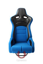 Cipher Auto Viper Racing Seats -blue Cloth W Black Carbon Pu - Pair