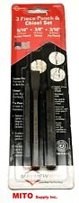 Mayhew Select 3 Piece Punch Chisel Set 89072- Made In Usa- Free Shipping