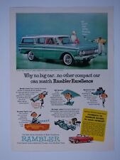 1961 Rambler Classic Cross Country Wagon Vintage The Boxer Original Print Ad
