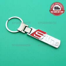 Audi S Line Racing Sport Car Home Key 3d Nameplate Keychain Ring Strap Decorate