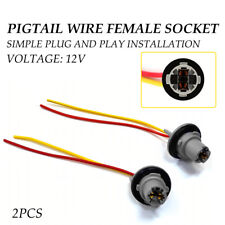 Universal Pigtail Wire Female Socket 194 Harness License Plate Tag Light Bulb