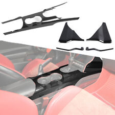 Inner Central Gear Shift Panel Kit Bezel Trim Cover For Mustang 15 Carbon Fiber