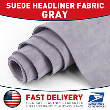 Suede Headliner Fabric Gray Car Upholstery Roof Liner Replace 80x60 Gray