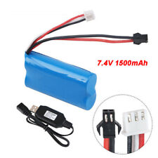7.4v 1500mah Rechargeable Lipo Battery 15c W Sm Plug Charger For Rc Car Boat