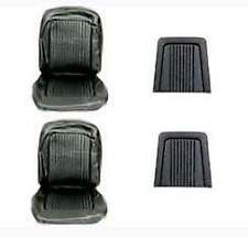 Scott Drake 68-s-buck-bk Front Bucket Standard Seat Upholstery - Black