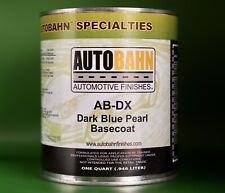 Autobahn Dark Blue Pearl Basecoat Auto Paint Ab-dx Quart Size Ford Dx High Teck