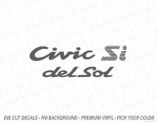 Civic Si Del Sol Jdm Rear Hatch Trunk Decal For Eg Ek Civic Crx Sticker Usdm B16