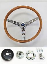 1955 -1957 Ford Thunderbird Grant Classic Wood Steering Wheel 15 Chrome Spokes