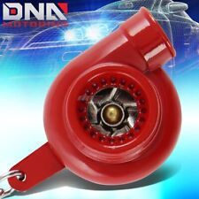 Red Spinning Turbine Mini Turbo Charger Turbocharger Metal Keychain Key Ring
