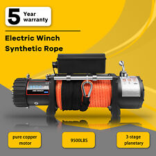 For Trailer Truck Suv 12v Electric Recovery Winch 9500lbs With Wireless Remote