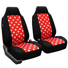 Polka Dot Car Seat Covers Front Set Universal Fit For Cars Auto Trucks Suv