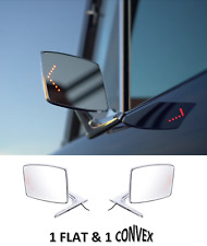 Pair Chrome Exterior Door Mirror W Led Turn For 66-77 Ford Bronco 67-79 Truck