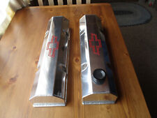 Pair Of Chevy Tall Small Block Valve Covers Oil Filler Hole Emblem Added