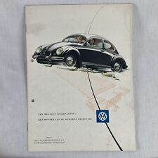 1950s Volkswagen Beetle Brochure For Dutch Market