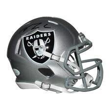 Maxx Crosby Signed Las Vegas Raiders Speed Mini Replica Silver Football Helmet 