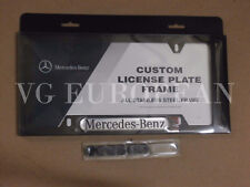 Mercedes-benz Genuine Black Stainless Steel License Plate Frame New