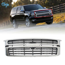 Front Upper Grille Chrome Gm1200704 For 2015-2020 Chevy Tahoesuburban Ltz Style