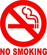 No Smoking Circle Sign Vinyl Decal Sticker