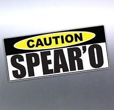 Spearfishing Spearo Caution Vinyl Cut Car Boat Sticker Aussie Made And Designed