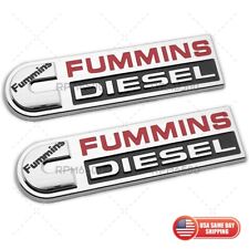 2x Cummins Fummins Diesel Fender Tailgate Badge Nameplate Emblem Fit Ram Dodge
