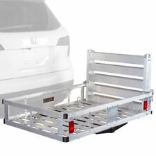 Elevate Outdoor Acc500-dlx Deluxe Aluminum Basket Hitch Cargo Carrier And Ramp