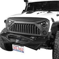 Fit 2007-2018 Jeep Wrangler Jk Abs Front Angry Bird Grille Grill Protector Black
