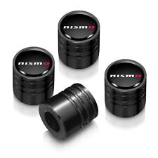 For Nissan Nismo In Black On Black Aluminum Cylinder-style Tire Valve Stem Caps