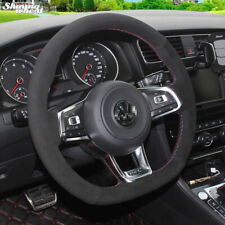 Black Suede Steering Wheel Cover For Volkswagen Golf 7 Gti Golf R Mk7 Vw Polo