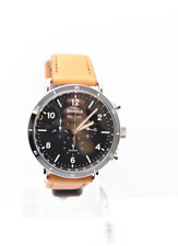 Shinola Canfield Sport 45mm Black Dial Leather Strap Watch S0120283782