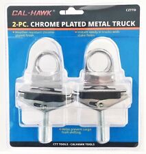 2 Calhawk Chrome Pickup Truck Bed Tie Down Hooks Stake Pocket Holes Strap Czttd
