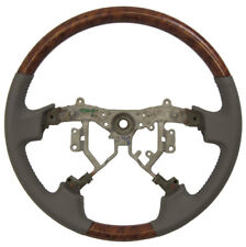 2005-2010 Toyota Avalon Steering Wheel Grey Leather Wwood Grain No Controls New