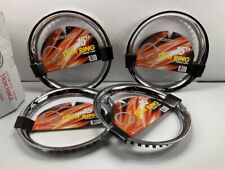 4 New 15 Chrome Plated Steel Wheel Trim Rings Beauty Rims - Set Of 4 Pcs 48889